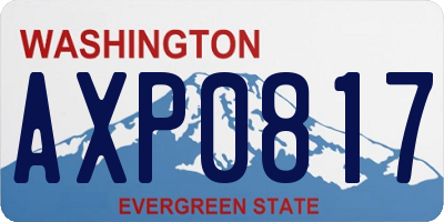 WA license plate AXP0817