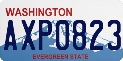 WA license plate AXP0823