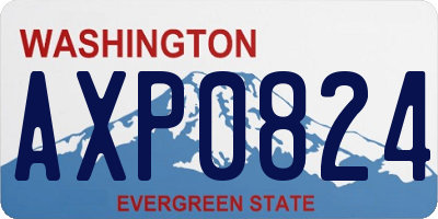 WA license plate AXP0824