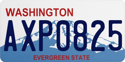 WA license plate AXP0825