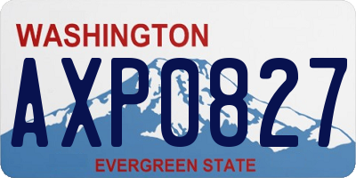 WA license plate AXP0827