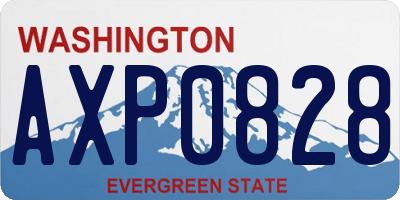 WA license plate AXP0828