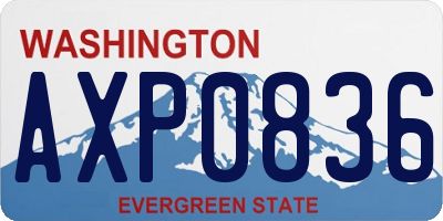 WA license plate AXP0836