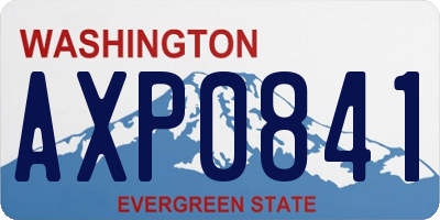 WA license plate AXP0841