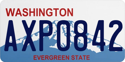 WA license plate AXP0842