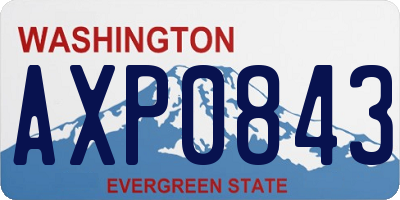 WA license plate AXP0843