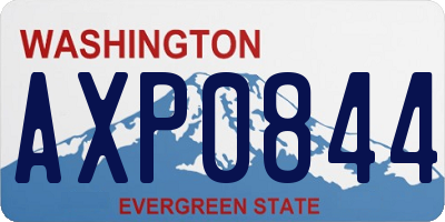 WA license plate AXP0844