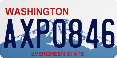 WA license plate AXP0846