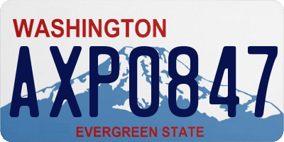 WA license plate AXP0847