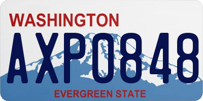 WA license plate AXP0848