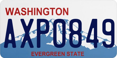 WA license plate AXP0849