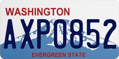 WA license plate AXP0852