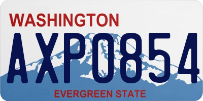 WA license plate AXP0854