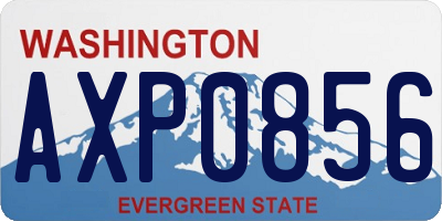 WA license plate AXP0856