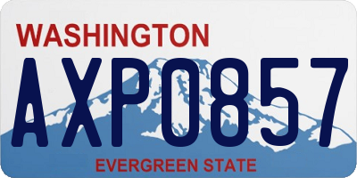 WA license plate AXP0857