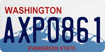 WA license plate AXP0861