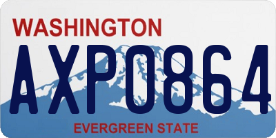 WA license plate AXP0864