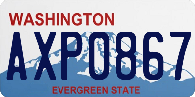 WA license plate AXP0867