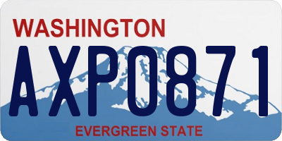WA license plate AXP0871
