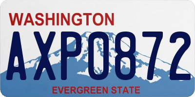 WA license plate AXP0872