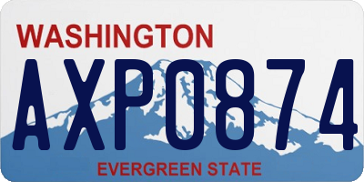 WA license plate AXP0874