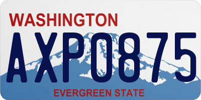 WA license plate AXP0875