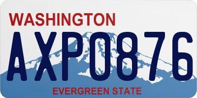 WA license plate AXP0876