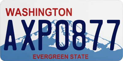 WA license plate AXP0877