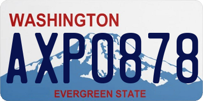 WA license plate AXP0878