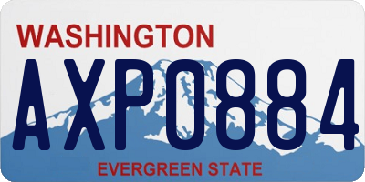 WA license plate AXP0884