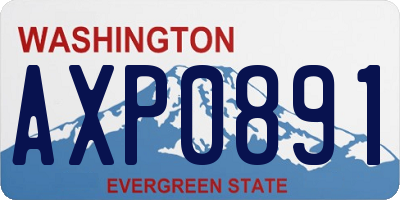 WA license plate AXP0891