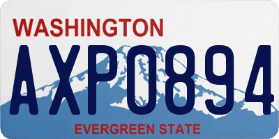 WA license plate AXP0894