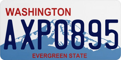 WA license plate AXP0895