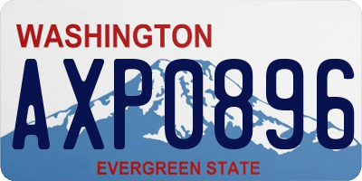 WA license plate AXP0896
