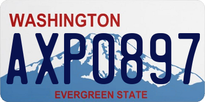 WA license plate AXP0897