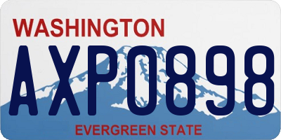 WA license plate AXP0898