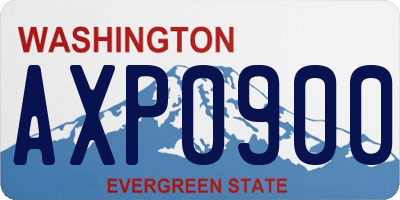 WA license plate AXP0900