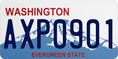 WA license plate AXP0901