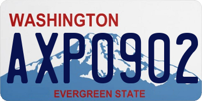 WA license plate AXP0902