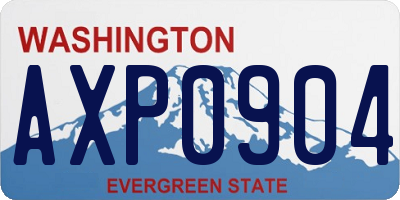 WA license plate AXP0904