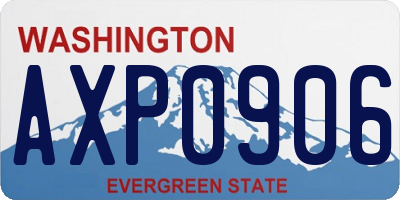 WA license plate AXP0906