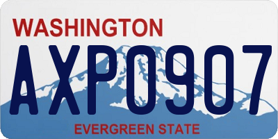 WA license plate AXP0907