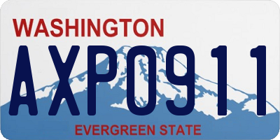 WA license plate AXP0911