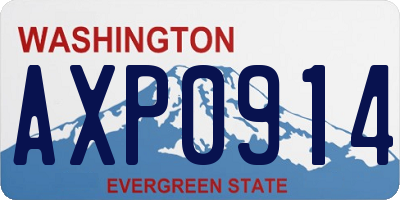 WA license plate AXP0914