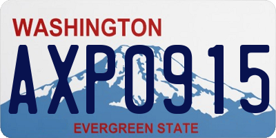 WA license plate AXP0915