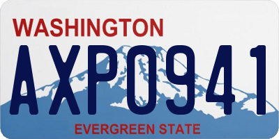 WA license plate AXP0941