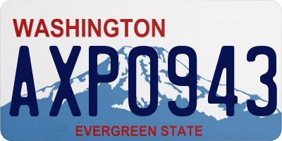 WA license plate AXP0943
