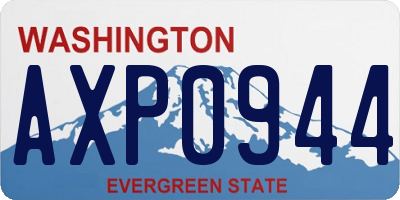 WA license plate AXP0944