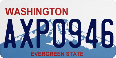WA license plate AXP0946