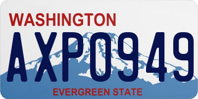WA license plate AXP0949